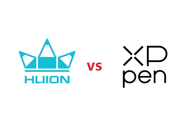 Huion vs XP-Pen brand logo