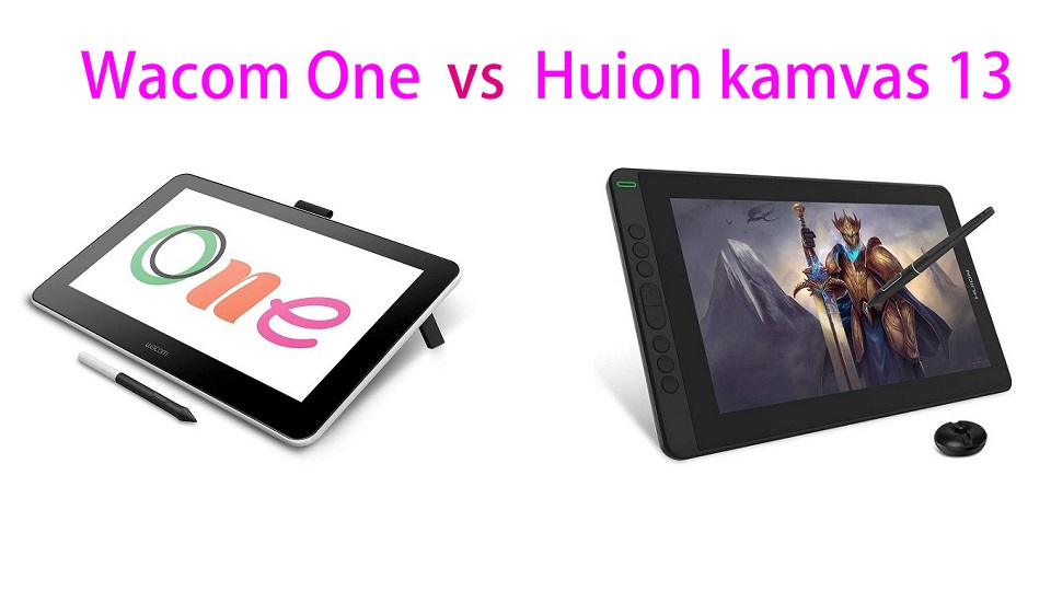 Wacom One vs Huion Kamvas 13  display drawing tablet